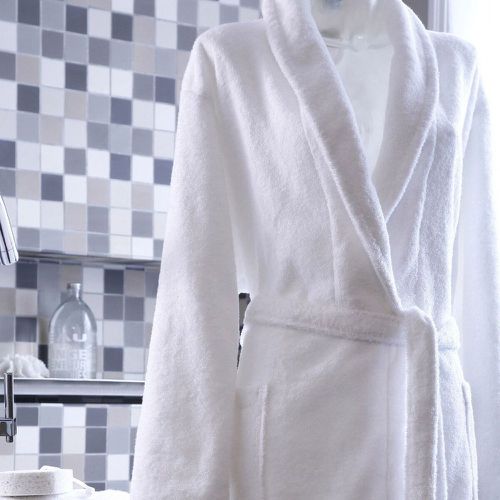 Peignoir bain col châle coton 420 grm² unisexe des Vosges - Blanc des Vosges - Modalova