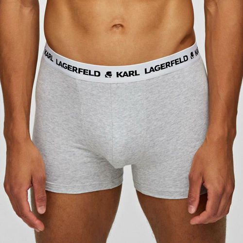 Lot de 3 boxers logotes coton - Karl Lagerfeld - Modalova