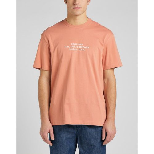 T-Shirt Homme orange en coton - Lee - Modalova