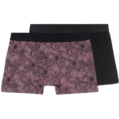 Pack de 2 Boxers - Violet en coton - Aubade Men - Modalova