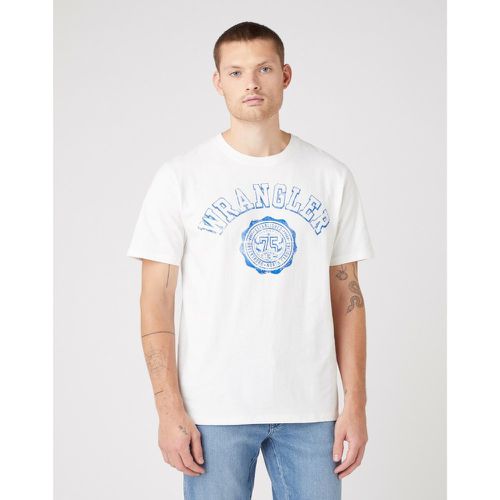 T-Shirt en coton pour homme blanc - Wrangler - Modalova