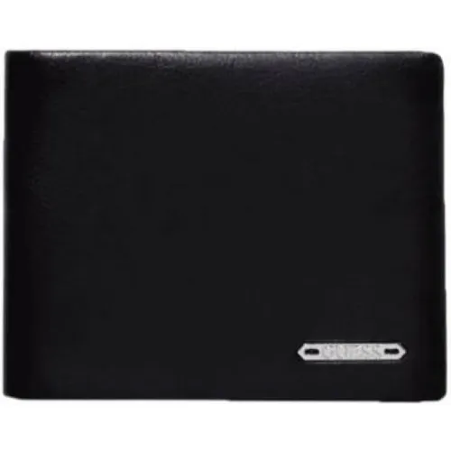 Portefeuille 2 volets Noir en cuir - Guess Maroquinerie - Modalova