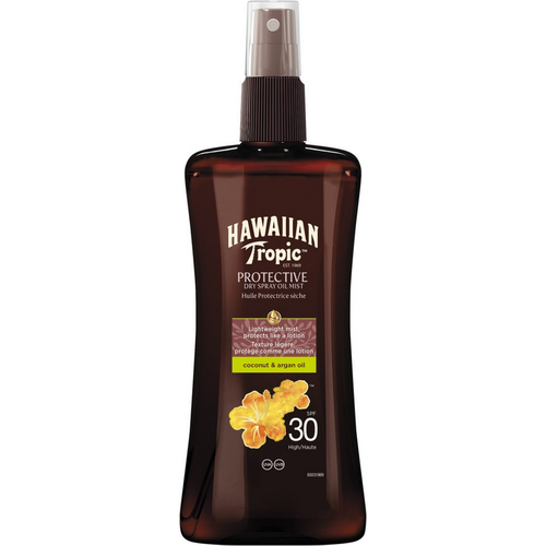 Spray Huile Sèche Protectrice Bronzage Parfait à la Noix de Coco et Huile d'Argan - SPF 30 - Hawaiian Tropic - Modalova