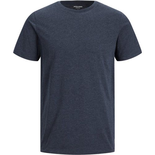 T-shirt Standard Fit Col rond Manches courtes Bleu Marine en coton Shay - jack & jones - Modalova