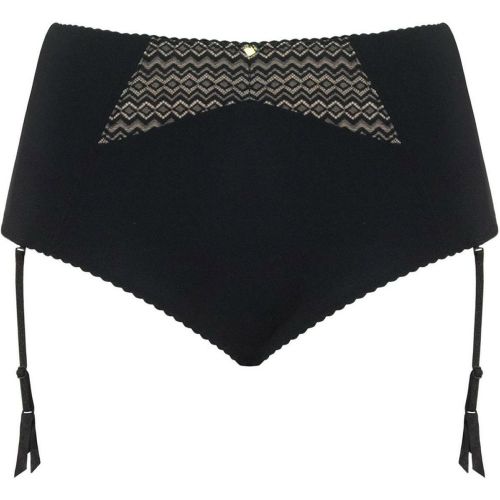 Slip taille haute avec porte jarretelles amovibles noir - Curvy Kate - Modalova