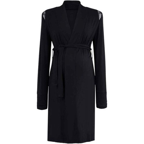 Déshabillé maternité noir Lingerie en viscose - Cache Coeur - Modalova