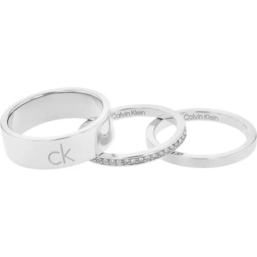 Bague Ck Trio - 35000794 Acier - Calvin Klein Bijoux - Modalova
