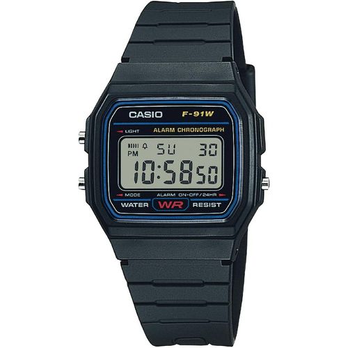 Montre Mixte - F-91W-1YEG Bracelet Résine - Casio - Modalova