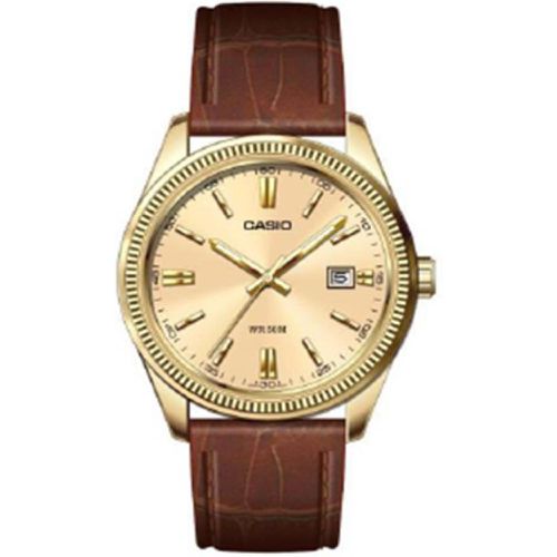 Montre Timeless Collection Men - MTP-1302PGL-9AVEF Bracelet Cuir - Casio - Modalova