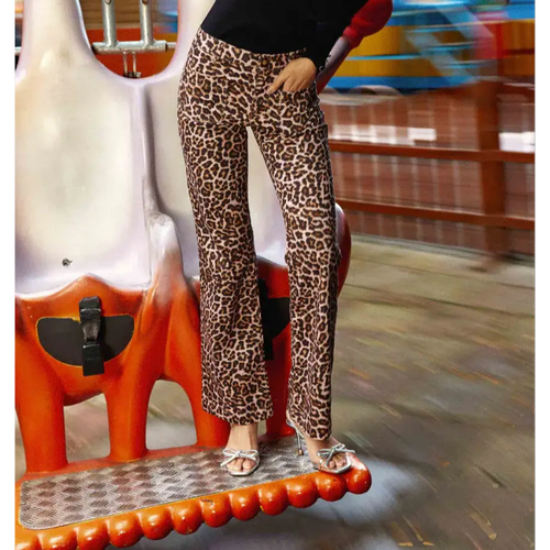 Pantalon SONNY leopard en coton - La Petite Etoile - Modalova