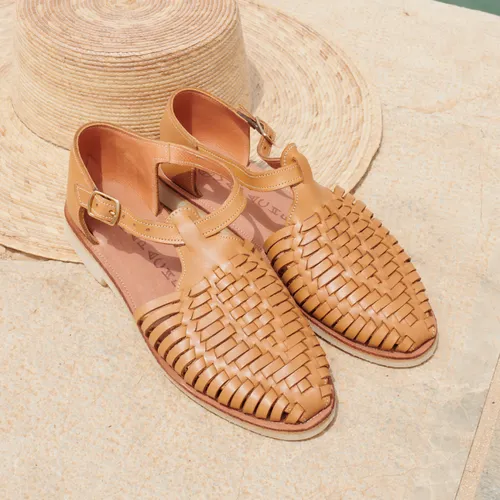 SANDALES S EN CUIR PEONIA - Mapache - Modalova