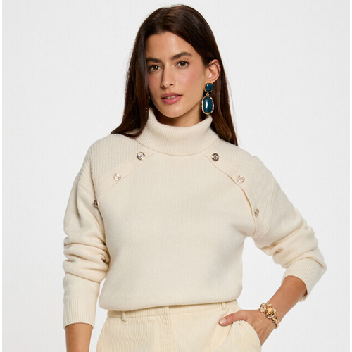 Pull col roulé ivoire beige - Morgan - Modalova