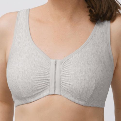 Brassière gris - post opératoire avec poches - sans armatures en coton - Amoena Lingerie - Modalova