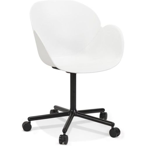 Chaise de bureau avec accoudoirs 'ORION' blanche - ALTEREGO - Modalova
