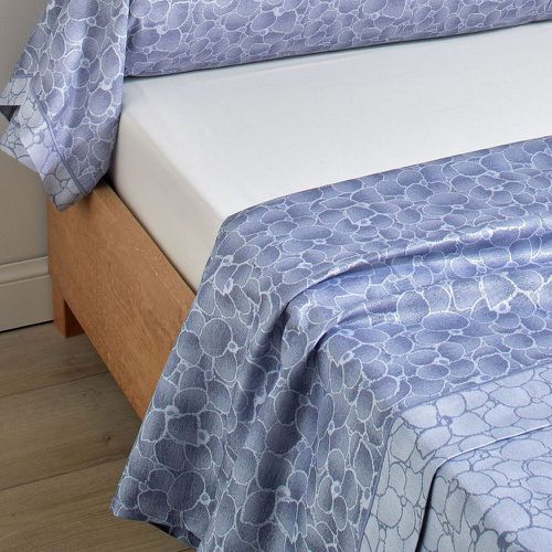 Drap plat satin jacquard ARCANGUES Nuage - Blanc des Vosges - Modalova