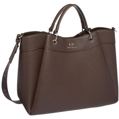 Sac shopper femme L marron - Armani Exchange - Modalova