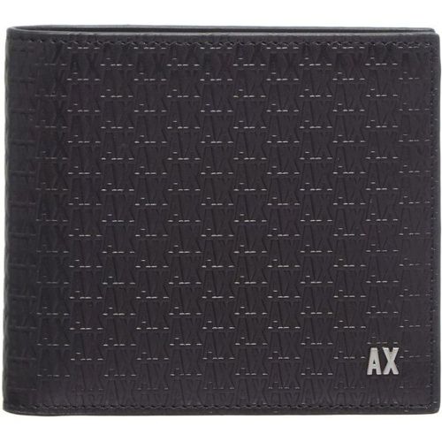 Portefeuille homme noir en cuir - Armani Exchange - Modalova