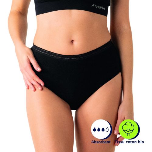 Culotte taille haute pour les règles en coton - Athena - Modalova