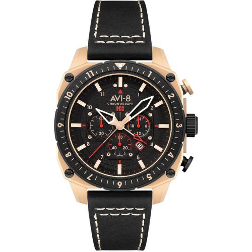 Montre Hawker Hunter Atlas Dual Time Chronograph - AV-4100-06 Bracelet Cuir - Avi-8 - Modalova