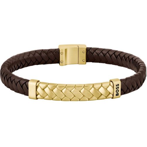 Bracelet Tailored - 1580675M Acier, Cuir - Boss Bijoux - Modalova
