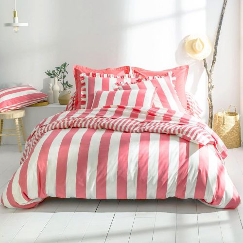 Housse de couette en coton ANDERSON à rayures bonbon - Becquet - Modalova