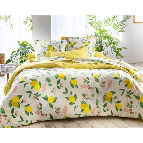 Housse de couette réversible en coton LEMON BIRD - Becquet - Modalova