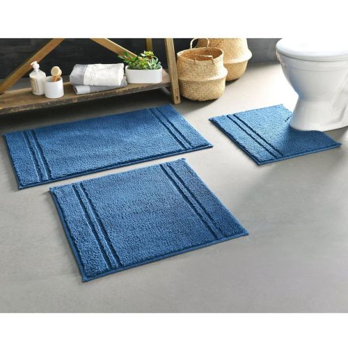 Tapis de bain, contour WC en coton LIGNUS indigo - Becquet - Modalova