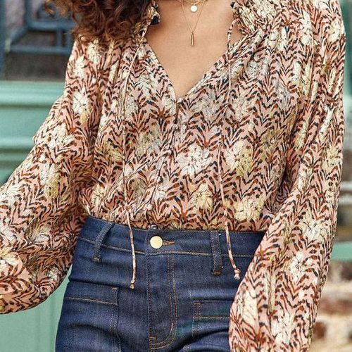 Blouse BENNY beige en viscose - La Petite Etoile - Modalova