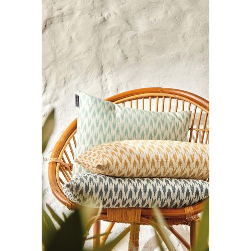 Enveloppe Coussin et Coussin 30x50F RIVIERA Sauge - Blanc des Vosges - Modalova