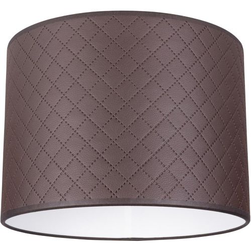 Abat-jour cylindrique E27 Tissu Brun foncé - Britop Lighting - Modalova