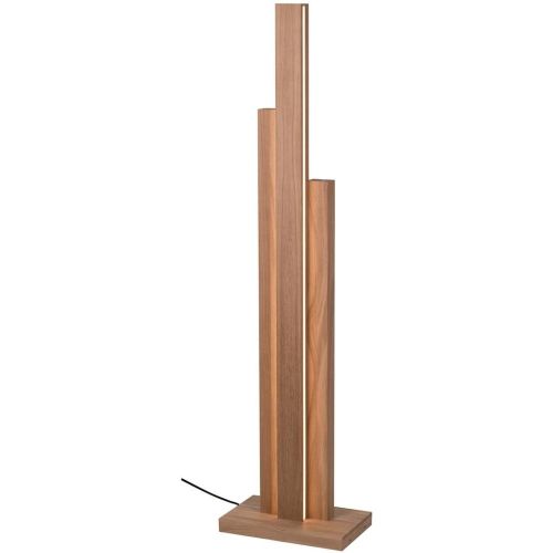 Lampadaire LED 24V Intégrée Manhattan Chêne Huilé Câble en Tissu Anthracite avec Variateur Tactile - Britop Lighting - Modalova