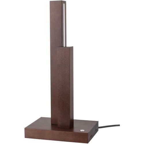 Lampe de Table LED 24V Intégrée Manhattan de Hêtre couleur Noyer Câble en Tissu Noir avec Variateur Tactile - Britop Lighting - Modalova