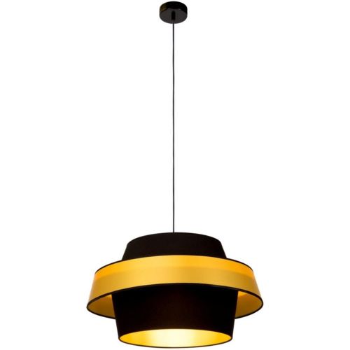 Preto Gold Lampe Suspendue Métal Câble en Tissu Abat-jour en Tissu -Doré - Britop Lighting - Modalova