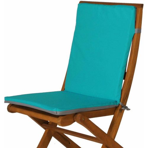 Galette de chaise OUTDOOR en polyester turquoise - Becquet - Modalova