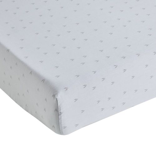 Drap-housse métis jacquard 70% coton - 30% lin GRAMINES perle - Blanc des Vosges - Modalova