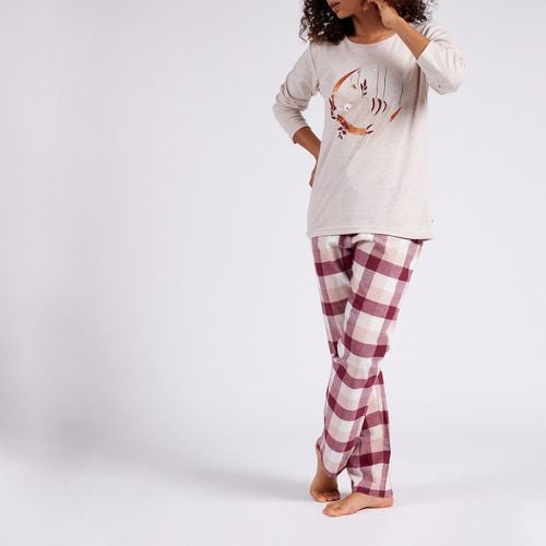 Pyjama Long en Coton / Bordeaux à Carreaux - Dodo Homewear - Modalova