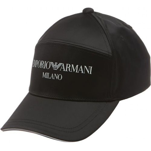 Casquette en tissu - noire - Emporio Armani Maroquinerie - Modalova