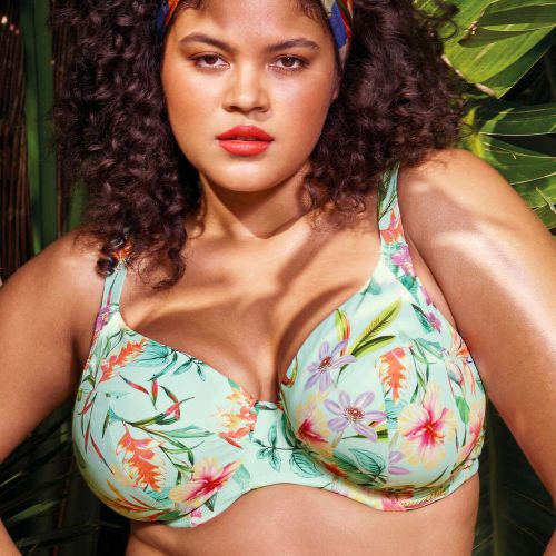 Haut de maillot de bain emboitant- Vert Floral aquatic - Elomi bain - Modalova