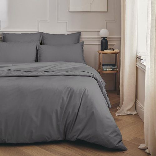 Housse de couette unie en percale de coton, Made in France, PREMIÈRE, Basalte - Essix - Modalova