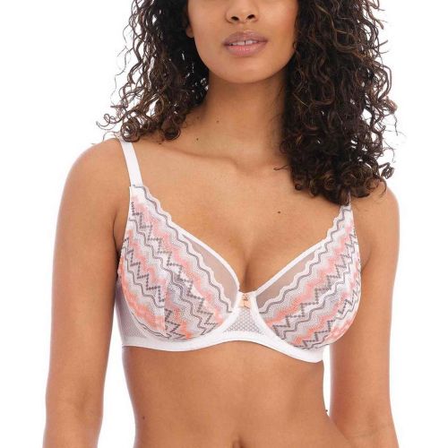 Soutien-gorge plongeant armatures - Blanc FESTIVAL VIBE en nylon - Freya - Modalova