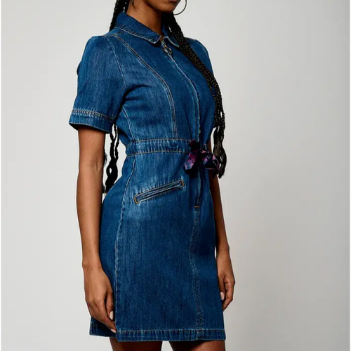 Robe courte en coton Brat denim - Kaporal - Modalova