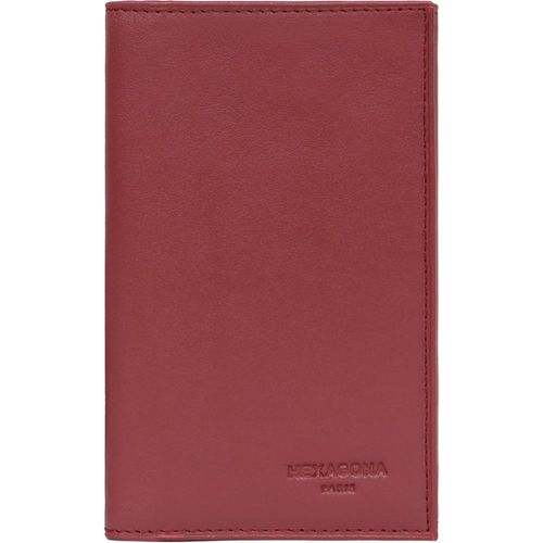 Porte-papiers Cuir SOFT Rouge Sid - Hexagona - Modalova