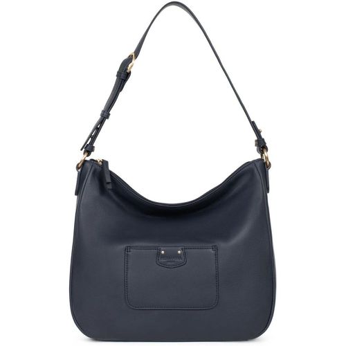 Besace PRALINE Bleu nuit en cuir Julia - Hexagona - Modalova