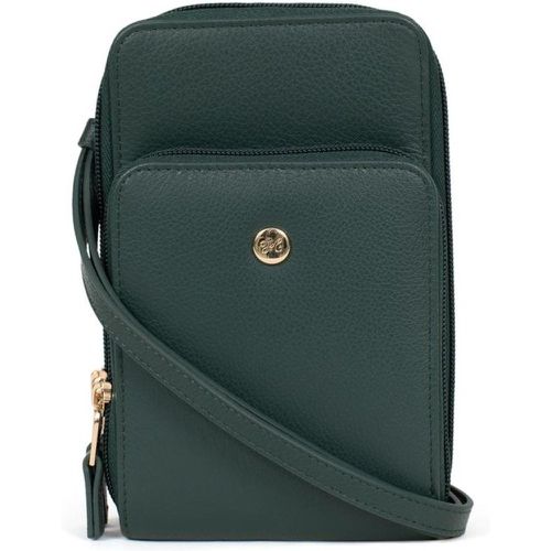 Pochette téléphone avec porte-cartes Stop RFID LUNA Sapin en cuir Esme - Hexagona - Modalova