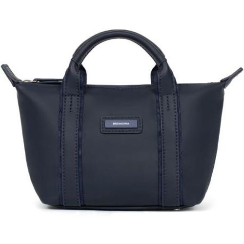 Sac cabas porté main TARA Bleu nuit Gia - Hexagona - Modalova