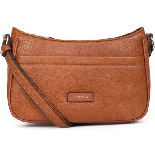 Sac porté travers Cuir JENNY Caramel Cara - Hexagona - Modalova