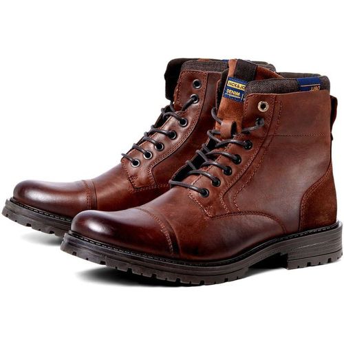 Bottes en Cuir Marron - Styd Kip - jack & jones - Modalova