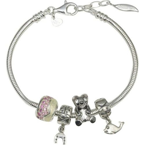 Bracelet composé avec 4 éléments roses AM61139 - Amore & Baci - Modalova