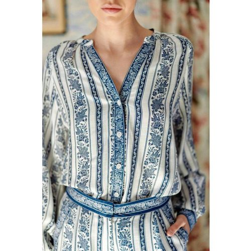 Blouse BEATA frisé bleu en viscose - La Petite Etoile - Modalova