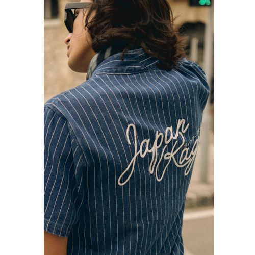 Veste Asa Japan Rags bleu indigo - Le Temps des Cerises - Modalova